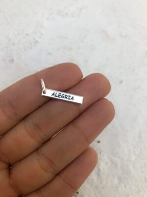 Plaquinha retangular alegria