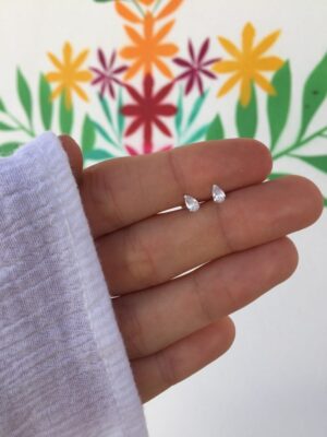 brinco zirconia gota