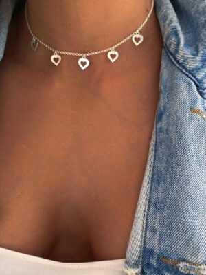 Choker de Coração Vazado