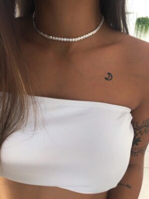 Choker de Fita Grossa Detalhada