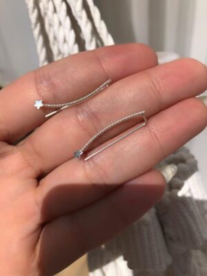 Ear Cuff Trançadinho de Estrelas