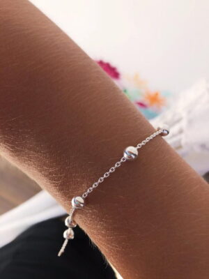 Pulseira com Bolinhas Espaçadas G