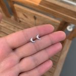 Brinco de Lua Prata Branca