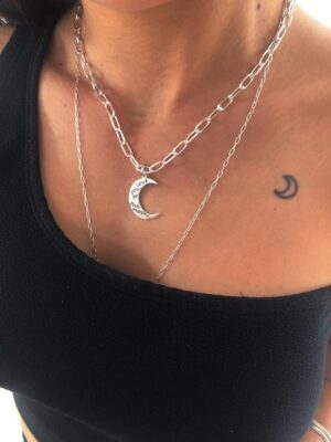 Pingente Meia Lua To The Moon