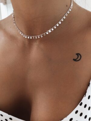 Choker Medalinhas Brilhantes