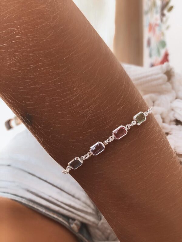 Pulseira com Zircônias Coloridas - Imagem 1