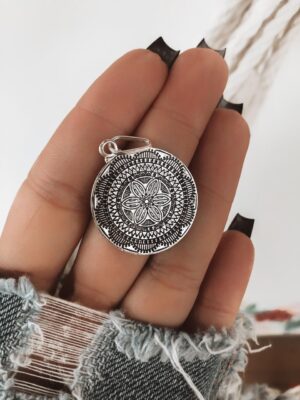 Pingente de Mandala Oxidada