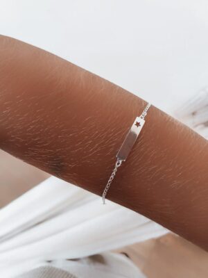 Pulseira Infantil Plaquinha com Estrela Vazada