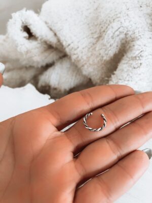 Piercing Fake Trançado Oxidado