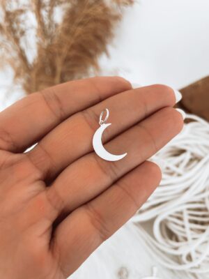 Pingente Moon Liso Fino