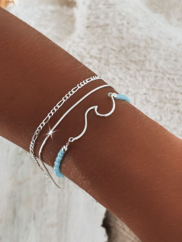 Pulseira Onda Com Miçangas Importadas - Imagem 2