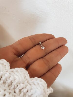 Piercing Estrela 5 Pontas Bolinhas