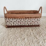 Cesto De Fibra Natural Com Búzios