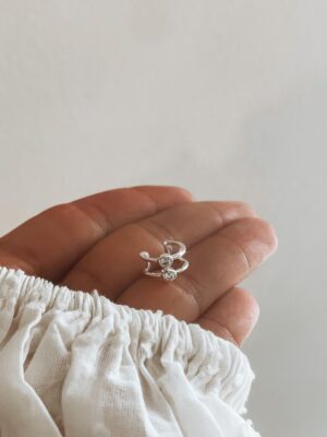 Piercing Duplo Vazado Duas Zircônias