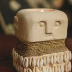 Porta-Velas Em Pedra E Búzios