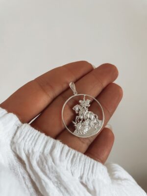 Pingente Medalha São Jorge Vazado 2.0