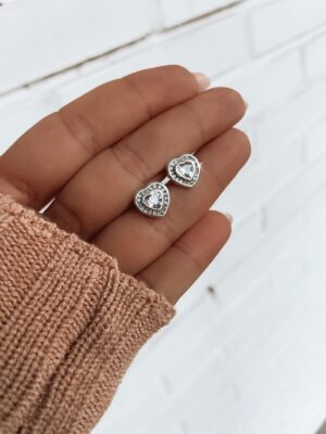 Brinco Heart Inspiração Pandora