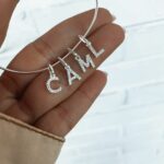 Pingente Letra Cravejado Com Argola