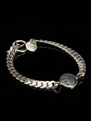 Pulseira Daewon Smile Aço Prata Key