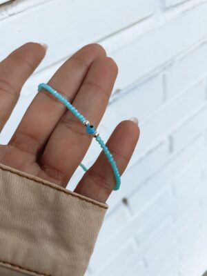 Pulseira Miçangas Importadas Com Olho Grego