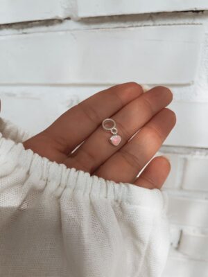 Berloque Heart Rosa