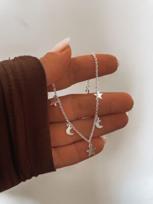 Pulseira Luas E Estrelas Penduras