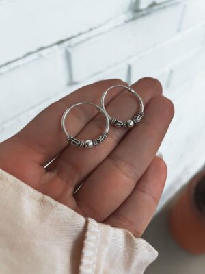 Argola Indiana Molinhas Intercalada Com Cobrinha E Bolinha 2.0