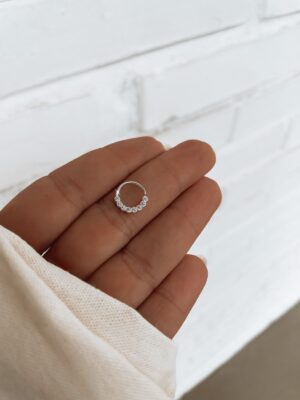 Piercing 8 Bolinhas De Zirconia