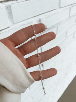 Pulseira Elo Três Por Um Com Bolinhas