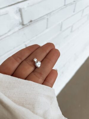 Pingente Ponto De Luz De Coração Com Argola