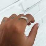 Anel Topo Retangular Aro Espessura 0.6