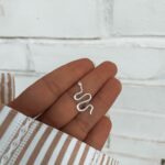 Pingente Cobra Prata Branca Sem Argola 2.5