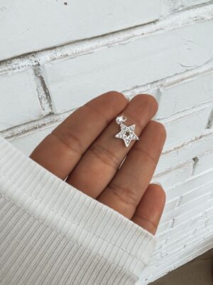 Pingente Estrela Cravejada Com Detalhe Vazado