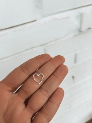 Piercing Fake Aro Coração Vazado