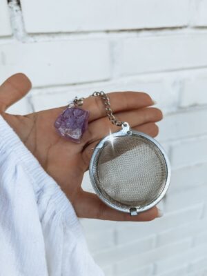 Infusor De Chá Pedra Bruta Ametista