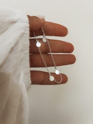 Pulseira Elo Grumet Com Medalhinhas Lisas