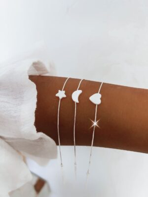 Pulseira Com Pingente De Madre Pérola