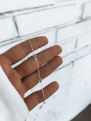 Pulseira Veneziana Com 5 Zircônias