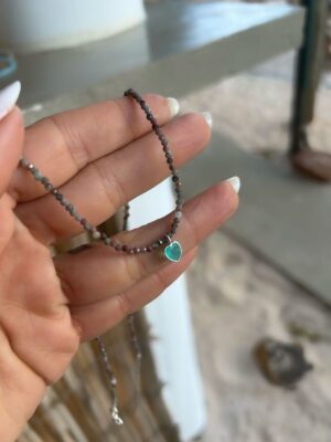 Choker Rodocrozita Com Coração Tiffany