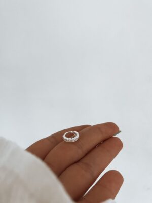 Piercing Aro Bolinhas Cravejadas