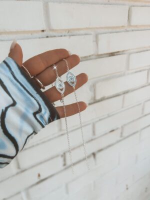 Pulseira Cleo Olho Grego Cravejado