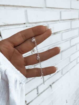 Pulseira Infantil Com Corações De Zircônia
