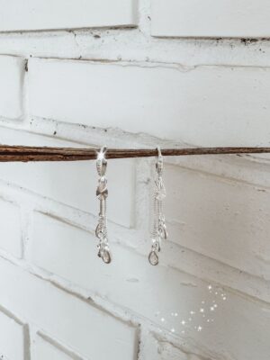 Argola De Trava Cravejada Com Gotas De Zircônias