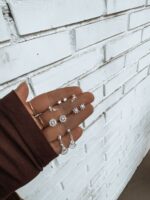 Brinco Leque Cravejado - Imagem 2