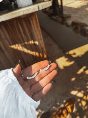 Ear Cuff Zircônias Transparente