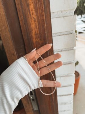 Choker Miçangas Com Bolinhas