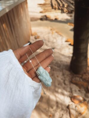 Corrente Elo Grumet Com Drusa Água Marinha