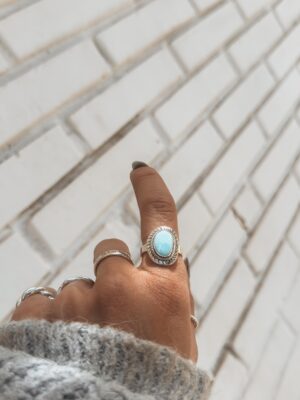 Anel Cristal Larimar Kali
