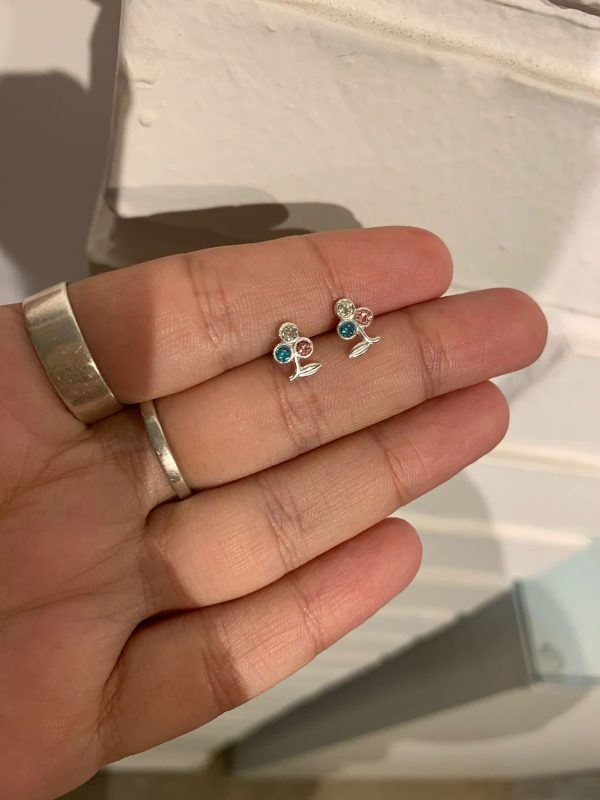 Brinco Cherry Com Zircônia Tarraxa Baby - Imagem 2
