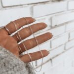 Corrente Elo Quadrado Fino 60cm Espessura 0.1